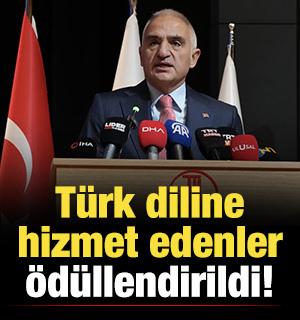T&uuml;rk diline hizmet edenler &ouml;d&uuml;llendirildi!
