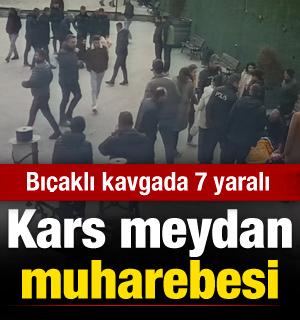 Kars meydan muharebesi! Bı&ccedil;aklı kavgada 7 kişi yaralandı