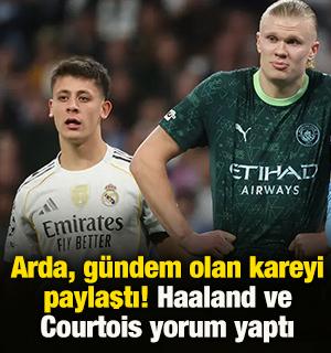 Arda, g&uuml;ndem olan kareyi paylaştı! Haaland ve Courtois yorum yaptı