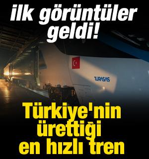 T&uuml;rkiye'nin &uuml;rettiği en hızlı tren! İlk g&ouml;r&uuml;nt&uuml;ler geldi