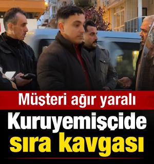 Kuruyemiş&ccedil;ide sıra kavgası! 1 ağır yaralı