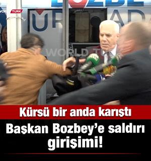 Bursa B&uuml;y&uuml;kşehir Belediye Başkanı Bozbey&rsquo;e saldırının en net g&ouml;r&uuml;nt&uuml;s&uuml; ortaya &ccedil;ıktı