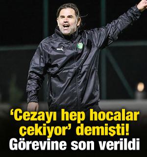 'Cezayı hep hocalar &ccedil;ekiyor' demişti! Ma&ccedil;ın ardından g&ouml;revine son verildi
