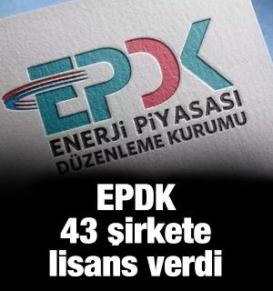 EPDK 43 şirkete lisans verdi