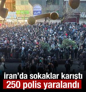 İran'da sokaklar karıştı, 250 polis yaralandı