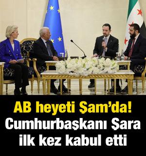 Suriye Cumhurbaşkanı Şara ilk kez AB heyetini kabul etti
