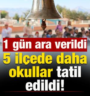 5 il&ccedil;ede daha eğitime ara verildi! &Ouml;ğrenciler 1 g&uuml;n tatil yapacak