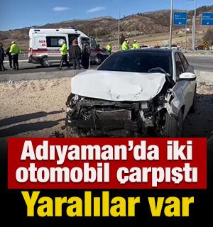 Adıyaman&rsquo;da iki otomobil &ccedil;arpıştı: Yaralılar var