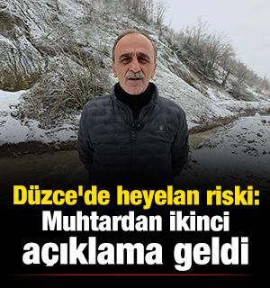 D&uuml;zce'de heyelan riski: Muhtardan ikinci a&ccedil;ıklama geldi