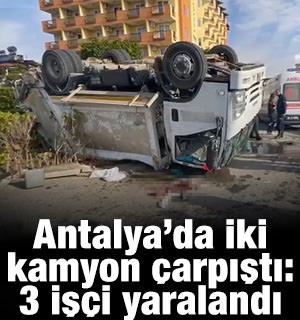 Kamyon ile &ccedil;&ouml;p kamyonu &ccedil;arpıştı: 1&rsquo;i ağır 3 iş&ccedil;i yaralandı