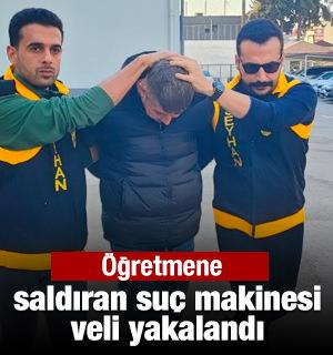 &Ouml;ğretmene saldıran su&ccedil; makinesi veli yakalandı
