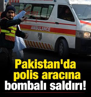 Pakistan'da polis aracına bombalı saldırı: 6 can kaybı