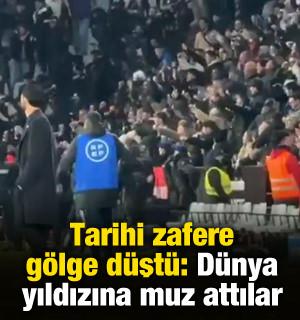 Tarihin en b&uuml;y&uuml;k zaferlerinden birine g&ouml;lge d&uuml;şt&uuml;! D&uuml;nya yıldızına 'Muz' attılar