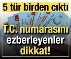 T.C. kimlik numarasını ezberleyenler dikkat! 5 &ccedil;eşit &ccedil;ıktı