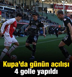 Ziraat T&uuml;rkiye Kupası'nda g&uuml;n&uuml;n a&ccedil;ılışı tam 4 golle yapıldı