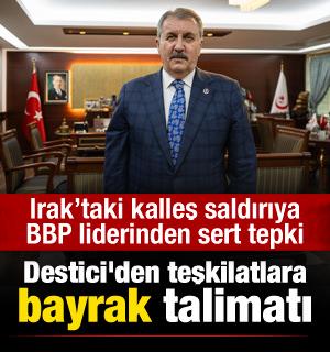 Destici'den bayrağa saldırıya tepki: T&uuml;rk&rsquo;e kefen bi&ccedil;enin &ouml;l&uuml;m&uuml; korkun&ccedil; olur!