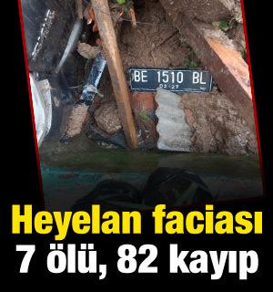 Endonezya'da heyelan: 7 &ouml;l&uuml;, 82 kayıp