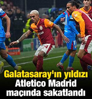 Galatasaray'ın yıldızı Atletico Madrid ma&ccedil;ında sakatlandı