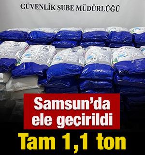Samsun'da ele ge&ccedil;irildi: Tam 1,1 ton