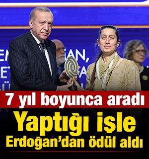 Yaptığı işle Cumhurbaşkanı Erdoğan'dan "Yaşayan İnsan Hazinesi" &ouml;d&uuml;l&uuml;n&uuml; aldı