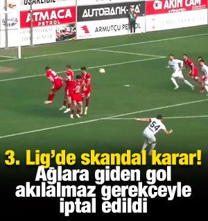 3. Lig'de skandal hakem kararı: Ağlara giden topun &ccedil;izgiyi ge&ccedil;mediğine h&uuml;kmetti