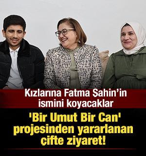 Başkan Şahin'den 'Bir Umut Bir Can' projesinden yararlanan &ccedil;ifte ziyaret!
