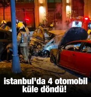 İstanbul'da 4 otomobil k&uuml;le d&ouml;nd&uuml;! Patlamalar yaşandı