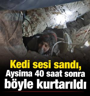 Kedi sesi sandı, Aysima 40 saat sonra b&ouml;yle kurtarıldı 