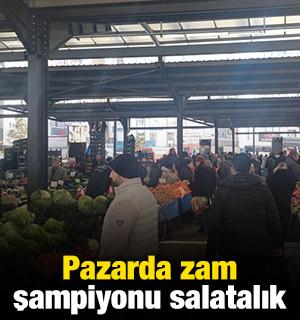 Pazarda zam şampiyonu salatalık