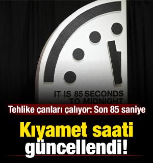 Tehlike &ccedil;anları &ccedil;alıyor: Kıyamet saati g&uuml;ncellendi! Gece yarısına 85 saniye