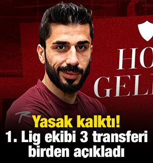 Yasak kalktı! 1. Lig ekibi 3 transferi birden a&ccedil;ıkladı