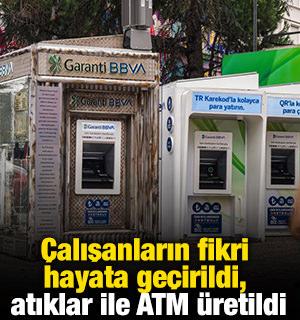 &Ccedil;alışanların fikri hayata ge&ccedil;irildi, atıklar ile ATM &uuml;retildi
