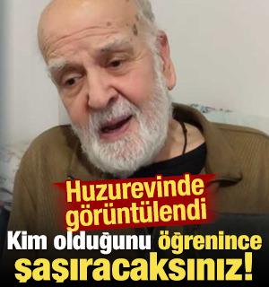 Huzurevinde g&ouml;r&uuml;nt&uuml;lendi! Kim olduğunu &ouml;ğrenince şaşıracaksınız...