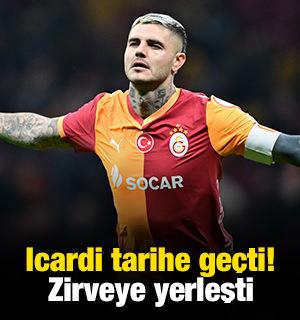 Icardi tarihe ge&ccedil;ti! Zirveye yerleşti