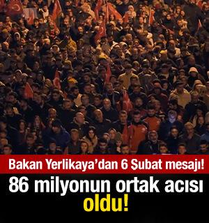 İ&ccedil;işleri Bakanı Ali Yerlikaya 6 Şubat depremler ile ilgili duygu dolu paylaşımda bulundu