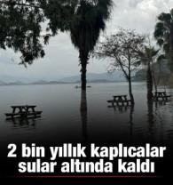 2 bin yıllık kaplıcalar sular altında kaldı