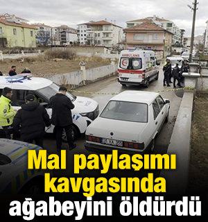 Mal paylaşımı kavgasında ağabeyini &ouml;ld&uuml;rd&uuml;
