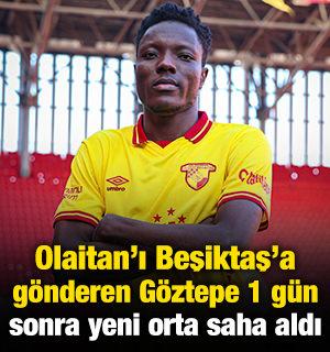 Olaitan'ı Beşiktaş'a g&ouml;nderen G&ouml;ztepe 1 g&uuml;n sonra yeni orta saha aldı