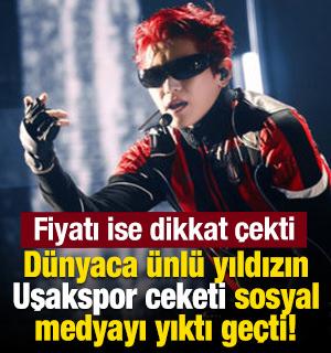 G&uuml;ney Koreli rap yıldızı konsere "Uşakspor" ceketiyle &ccedil;ıktı