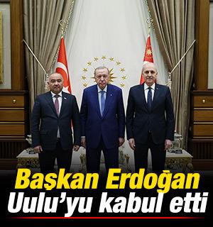 Cumhurbaşkanı Erdoğan, Kırgızistan Meclis Başkanı Turgunbek Uulu'yu kabul etti