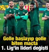 Golle başlayıp golle biten ma&ccedil;ta 1. Lig'in lideri değişti! 