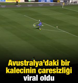 G&ouml;r&uuml;nt&uuml;ler Avustralya'dan: Kalecinin talihsiz anları viral oldu