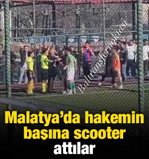 Malatya'da hakemin kafasına scooter attılar: Ma&ccedil; tatil edildi