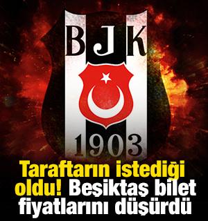 Taraftarın istediği oldu! Beşiktaş bilet fiyatlarını d&uuml;ş&uuml;rd&uuml;