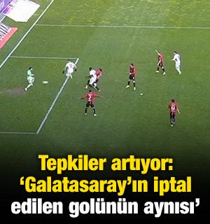 Tepkiler artıyor: 'Trabzonspor'un attığı gol Galatasaray'ın iptal edilen gol&uuml;n&uuml;n aynısı'
