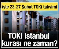 TOKİ İstanbul kurası ne zaman? İşte 23-27 Şubat TOKİ takvimi