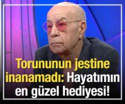 Mazhar Alanson'a torunundan b&uuml;y&uuml;k jest