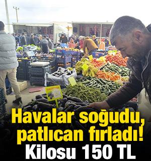 Havalar soğudu, patlıcan fırladı! Kilosu 150 TL