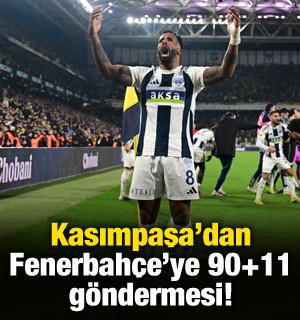 Kasımpaşa'dan Fenerbah&ccedil;e'ye 90+11 g&ouml;ndermesi! 'Buz kestiren geri d&ouml;n&uuml;ş'