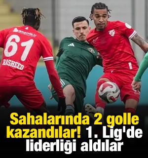 Sahalarında 2 golle kazandılar! 1. Lig'de liderliği aldılar